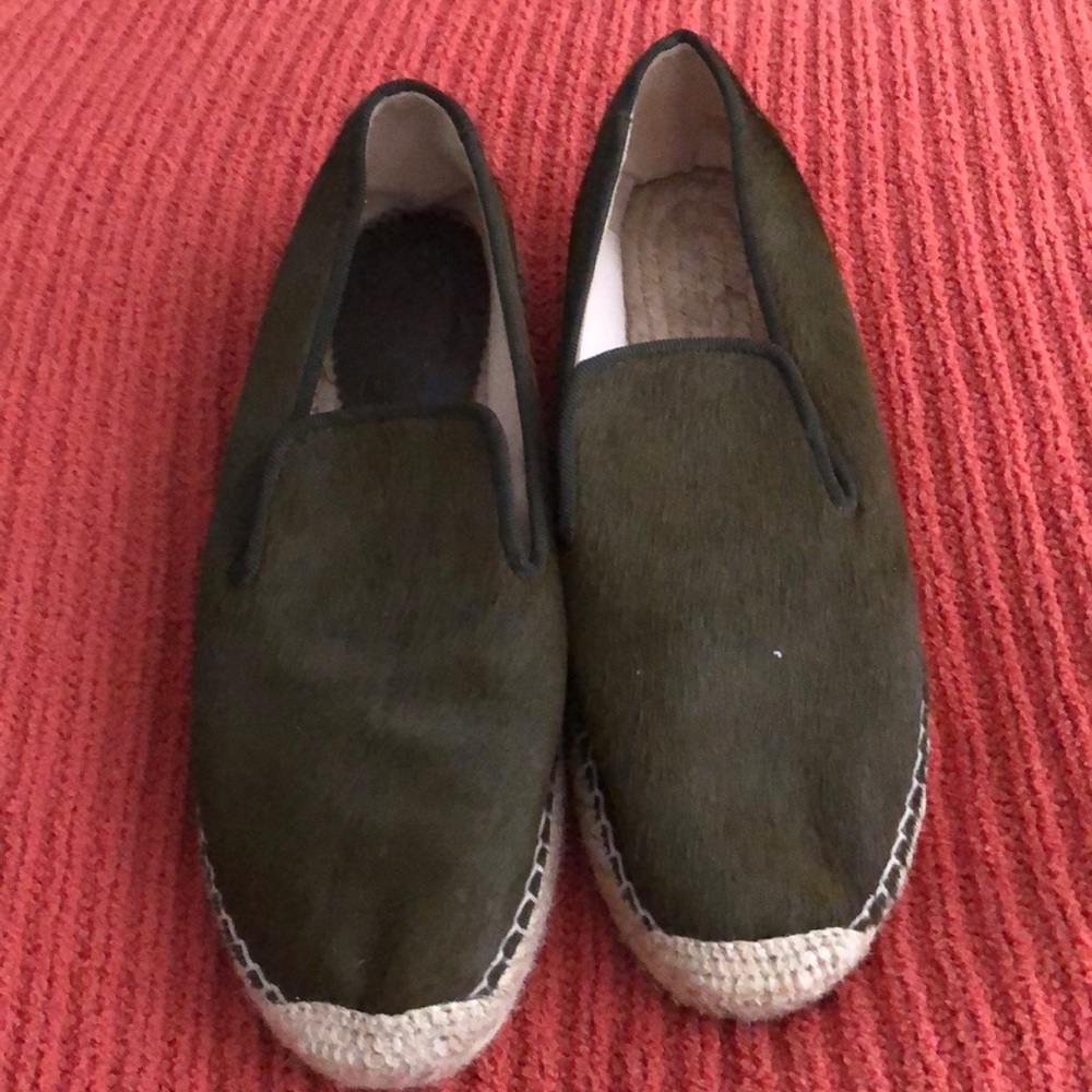 Brown pony skin 1” espadrilles